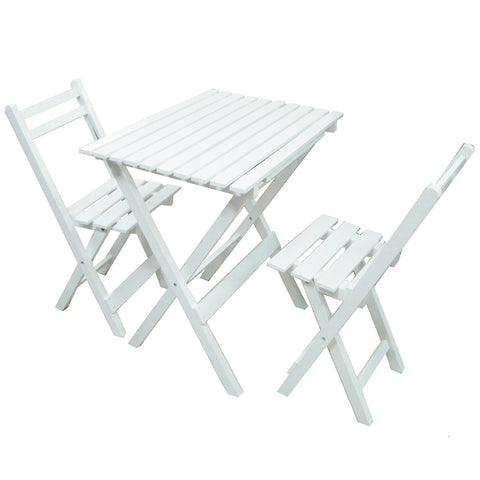 3 Piece White Bistro Set